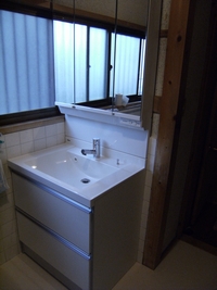新しくなった洗面台